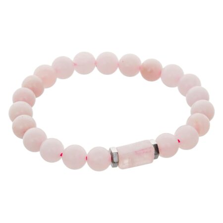 Rose Quartz Tumbler Bracelet for Women Men's Gifts - Protection Healing Crystal Bracelet - 8mm Gemstone Beaded Adjustable